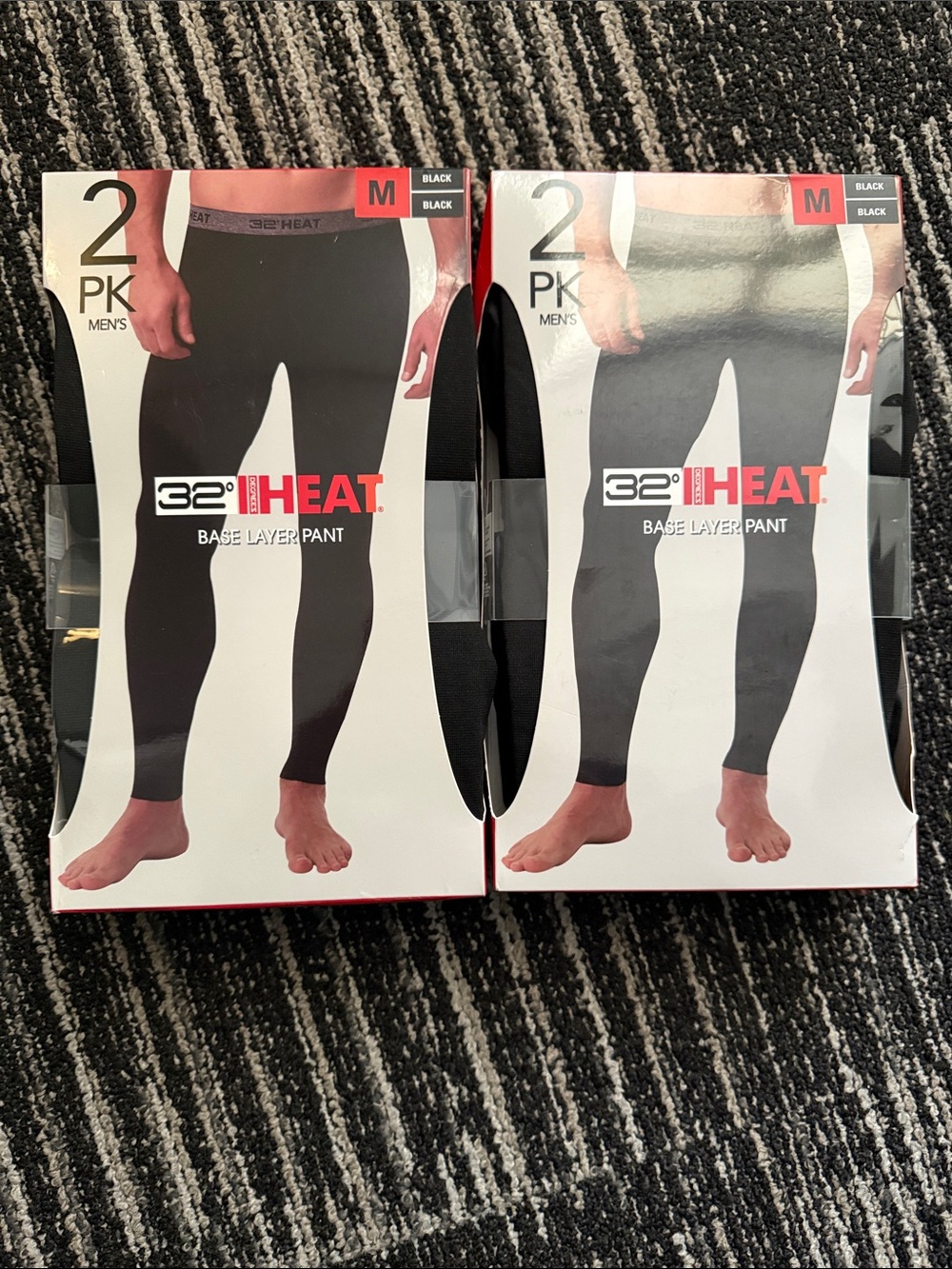 Men's Black Base Layer Pant - 2 Pack (M)
